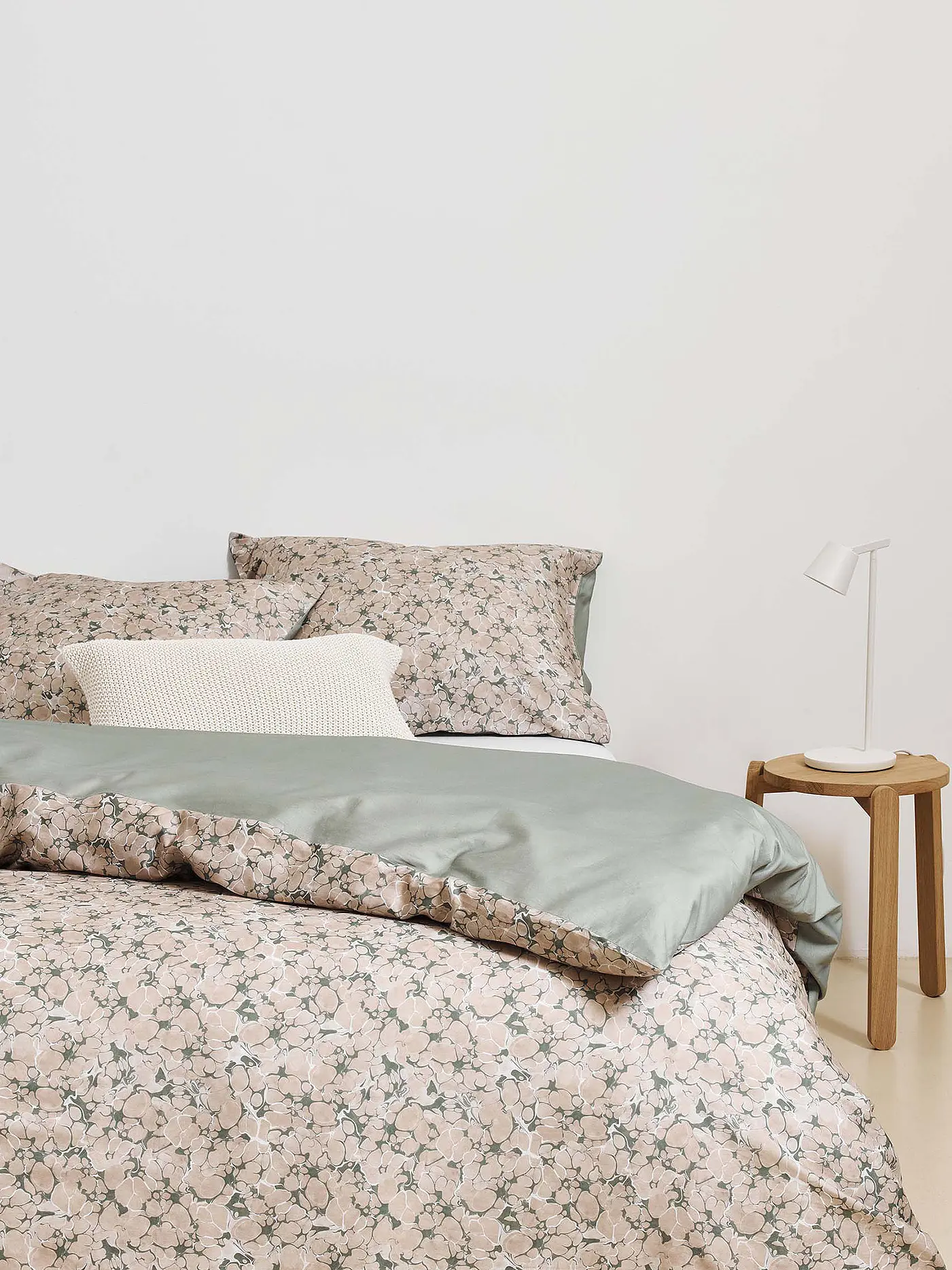 MARC O'POLO HOME | Zierkissen Nordic Knit 30x60cm Garden Green | creme